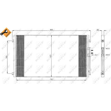 35383 Kondensator, Klimaanlage EASY FIT