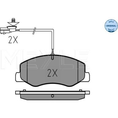 Meyle Bremsbelagsatz, Scheibenbremse MEYLE-ORIGINAL: True to OE 025 251 7218/W