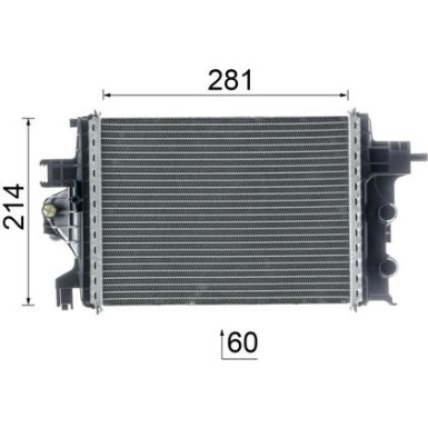 CR 2634 000P Kühler, Motorkühlung BEHR *** PREMIUM LINE ***