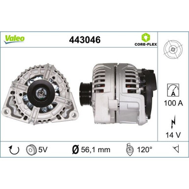 Valeo Generator VALEO CORE-FLEX 443046