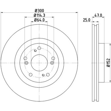 Hella | Bremsscheibe | 8DD 355 115-571