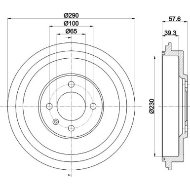 Hella | Bremstrommel | 8DT 355 300-811