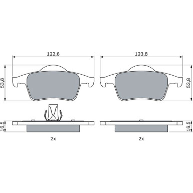 0 986 424 539 Bremsbelagsatz, Scheibenbremse