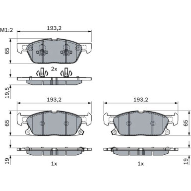 0 986 424 326 Bremsbelagsatz, Scheibenbremse