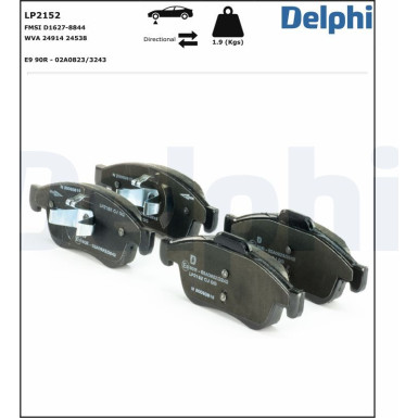 LP2152 Bremsbelagsatz, Scheibenfeststellbremse