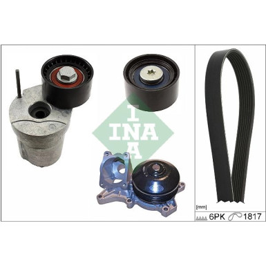 529 0370 30 Wasserpumpe + Keilrippenriemensatz