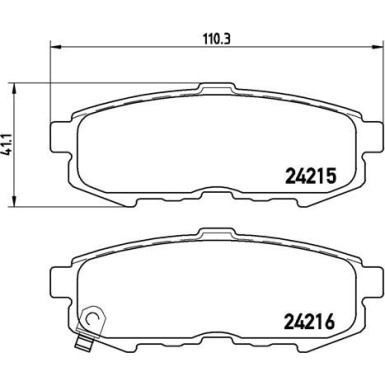 P 49 042 Bremsbelagsatz, Scheibenbremse PRIME LINE