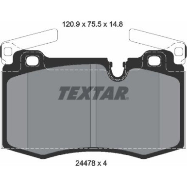 Textar Bremsbelagsatz, Scheibenbremse Q+ 2447801