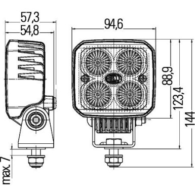 Hella | Arbeitsscheinwerfer | 1GA 996 284-002