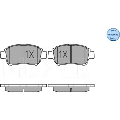 Meyle Bremsbelagsatz, Scheibenbremse MEYLE-ORIGINAL: True to OE 025 233 4816/W Meyle Bremsbelagsatz, Scheibenbremse MEYLE-ORIGINAL: True to OE 025 233 4816/W