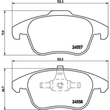 Brembo Bremsbelagsatz, Scheibenbremse PRIME LINE P 61 086