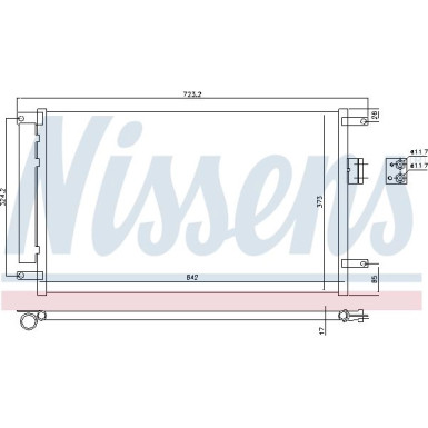 Nissens | Kondensator, Klimaanlage | 940424