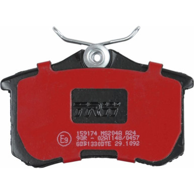 TRW GDB1330DTE Bremsbeläge DTEC COTEC nicht für Verschleißwarnanzeiger vorbereitet, mit Zubehör