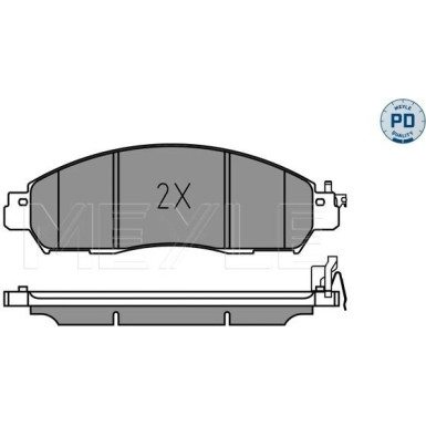 Meyle Bremsbelagsatz, Scheibenbremse MEYLE-PD: Advanced performance and design 025 224 3917/PD