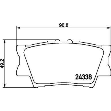 Hella | Bremsbelagsatz, Scheibenbremse | 8DB 355 006-881