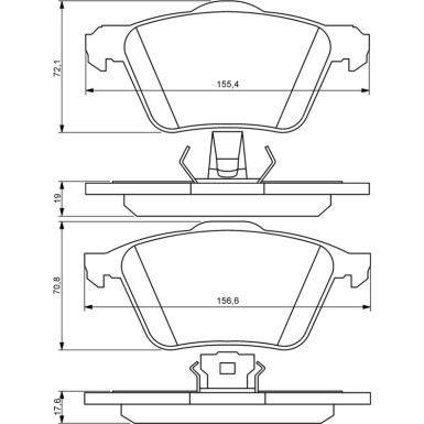 0 986 494 158 Bremsbelagsatz, Scheibenbremse