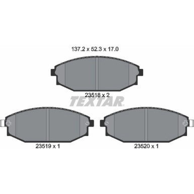 2351801 Bremsbelagsatz, Scheibenbremse