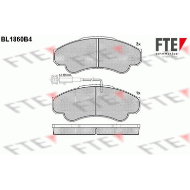 FTE | Bremsbelagsatz, Scheibenbremse | 9010440