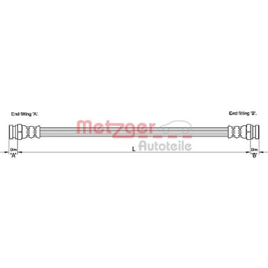 Metzger | Bremsschlauch | 4110229