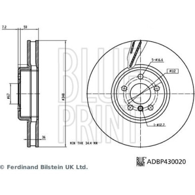 Blue Print | Bremsscheibe | ADBP430020