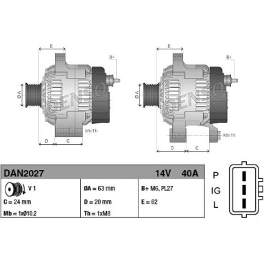 Denso | Generator | DAN2027