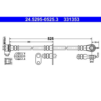 ATE | Bremsschlauch | 24.5295-0525.3