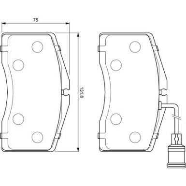 0 986 424 664 Bremsbelagsatz, Scheibenbremse