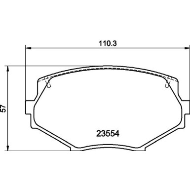 Hella | Bremsbelagsatz, Scheibenbremse | 8DB 355 016-861
