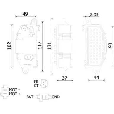 ABR 118 000S Regler, Innenraumgebläse BEHR