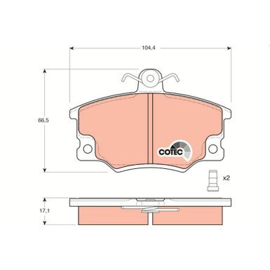 TRW Bremsbelagsatz, Scheibenbremse COTEC GDB458