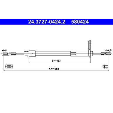 24.3727-0424.2 Seilzug, Feststellbremse