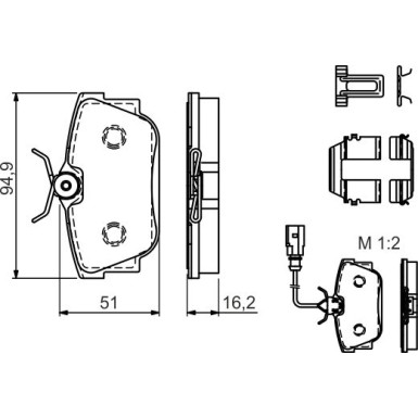 0 986 494 529 Bremsbelagsatz, Scheibenbremse