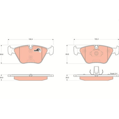 GDB1531 Bremsbelagsatz, Scheibenbremse COTEC