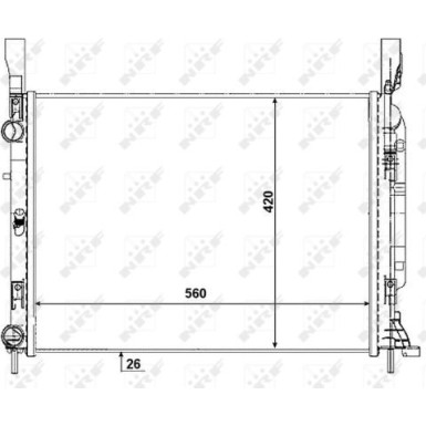 NRF | Kühler, Motorkühlung | 53003