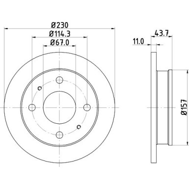 Hella | Bremsscheibe | 8DD 355 107-171