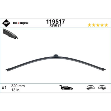 SWF Wischblatt Scheibenwischer DAS ORIGINAL REAR 119517