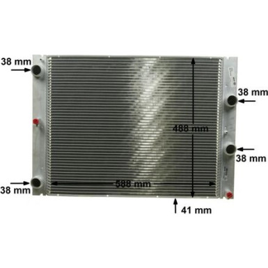 CR 1158 000P Kühler, Motorkühlung BEHR *** PREMIUM LINE ***