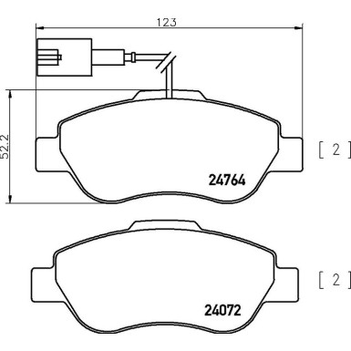 Brembo Bremsbelagsatz, Scheibenbremse PRIME LINE P 24 150