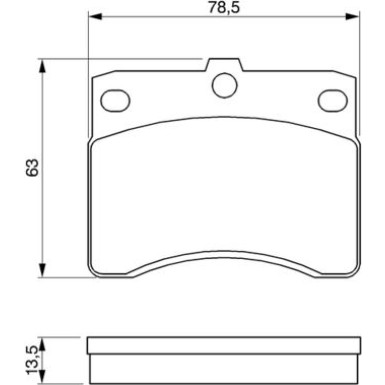 BOSCH Bremsbelagsatz, Scheibenbremse 0 986 424 099