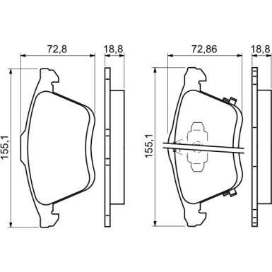 0 986 494 149 Bremsbelagsatz, Scheibenbremse