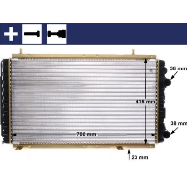 Mahle | Kühler, Motorkühlung | CR 168 000S