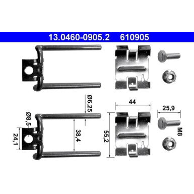 13.0460-0905.2 Zubehörsatz, Scheibenbremsbelag