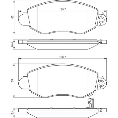 BOSCH Bremsbelagsatz, Scheibenbremse 0 986 494 047