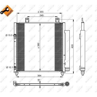350221 Kondensator, Klimaanlage EASY FIT