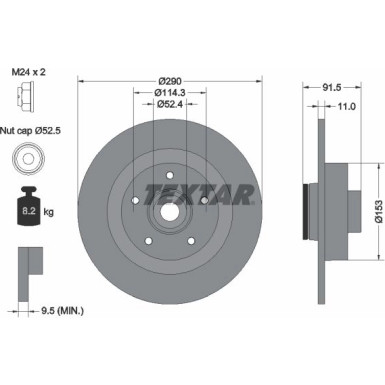 Textar | Bremsscheibe | 92316503