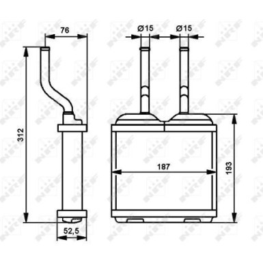 52103 Wärmetauscher, Innenraumheizung