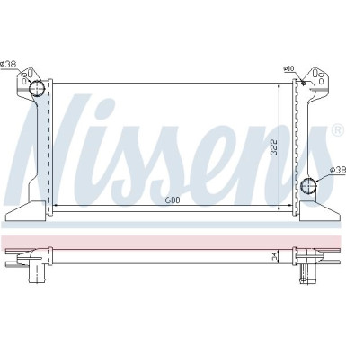 Nissens | Kühler, Motorkühlung | 62177
