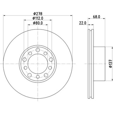 Hella | Bremsscheibe | 8DD 355 100-401
