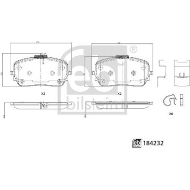 FEBI BILSTEIN 184232 Bremsbeläge