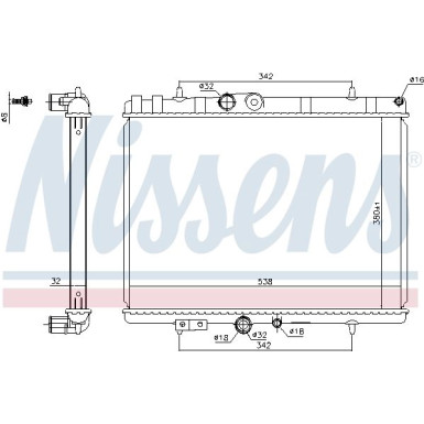 Nissens | Kühler, Motorkühlung | 636039